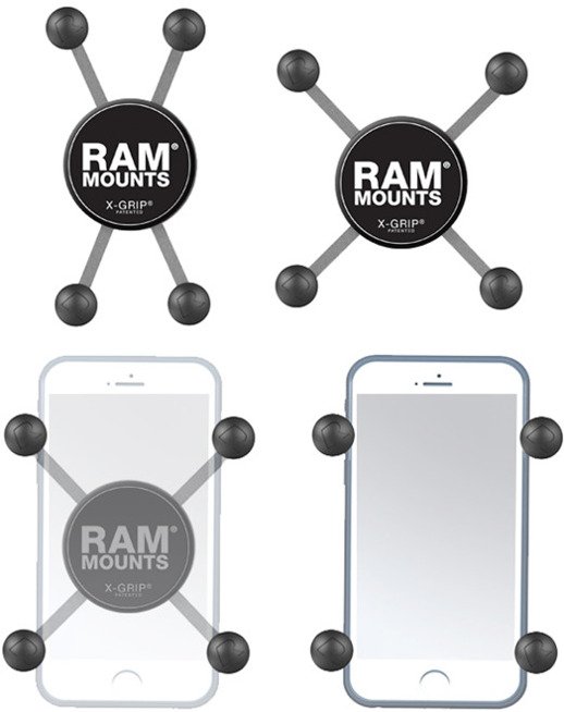 RAM Mount Uchwyt X-Grip™ montowany do ramy kierownicy lub do podstawy hamulca / sprzęgła w motocyklu do Huawei P20, P30 & P30 Pro