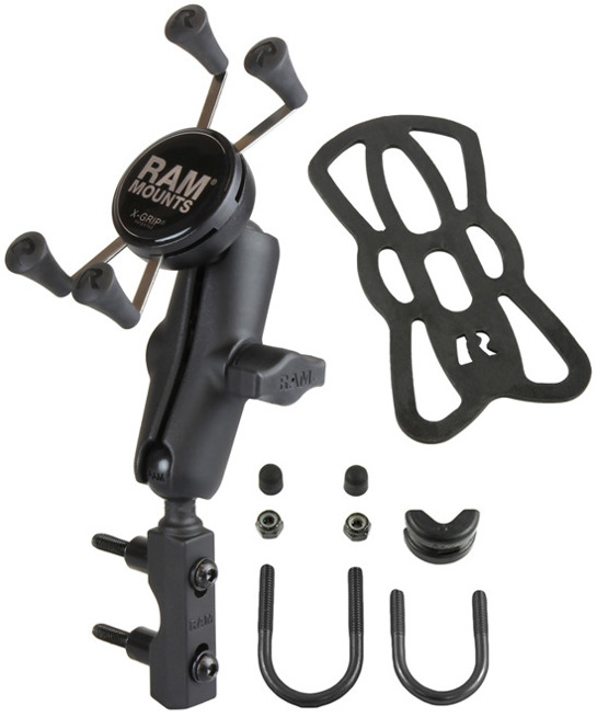 RAM Mount Uchwyt X-Grip™ montowany do ramy kierownicy lub do podstawy hamulca / sprzęgła w motocyklu do Huawei P20, P30 & P30 Pro