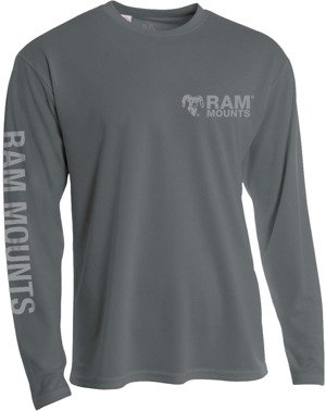 Bluza RAM Mount z długim rękawem, rozmiar L, kolor szary