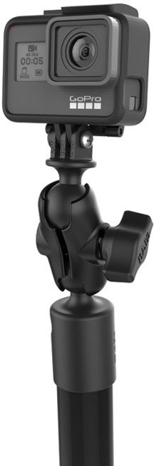 Mocowanie kamery Tough-Pole™ zakończone adapterem do szyn Tough-Track™ o całkowitej długości 33"