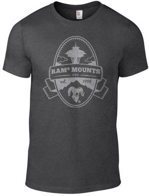 RAM Mount T-shirt rozmiar L, kolor ciemno-szary