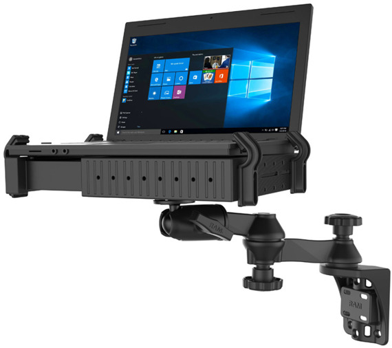 RAM Mount uniwersalny uchwyt Tough-Tray™ do laptopów montowany na podwójnym obrotowym ramieniu o długości 12 cali