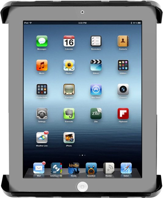 Uchwyt montowany do szyby do Apple iPad 1, iPad 2, iPad 3 & iPad 4 bez futerału oraz w futerale