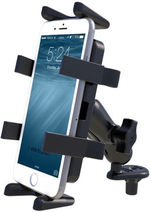 Uniwersalny uchwyt Finger Grip™ do Apple iPhone X montowany w trzon widelca w motocyklu